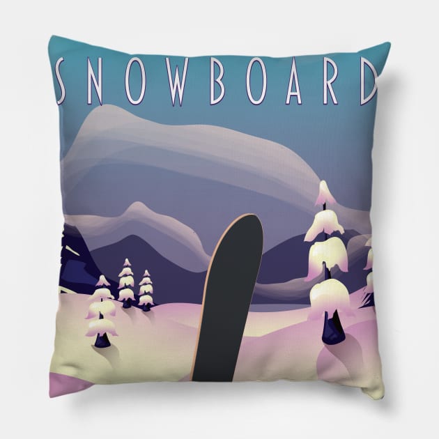 Snowboard Pillow by nickemporium1