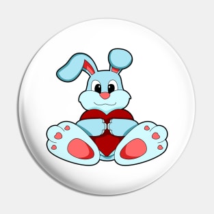 Rabbit with Heart Pin