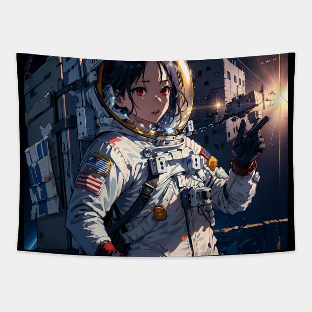 Love in Space Kaguya Tapestry by PYXLE