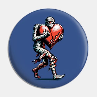 Mummy with broken heart Pin