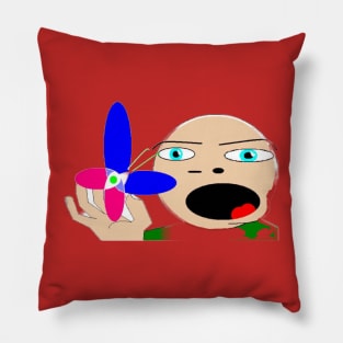 Amazed by butterfly Pillow