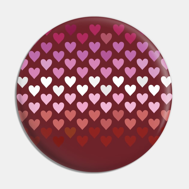 Lesbian Pride Hearts Pin by CKline