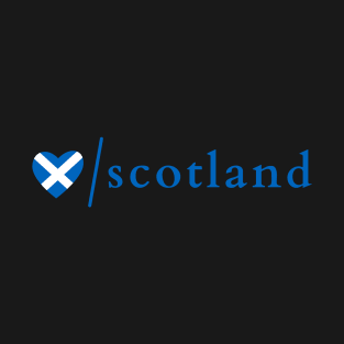 Blue Scottish Saltire Heart Scotland T-Shirt