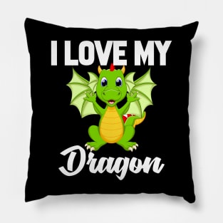 I Love My Dragon Pillow