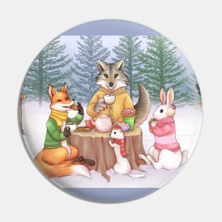 Winter Tea party Pin