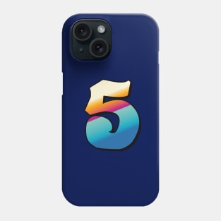 Number 5, Five - beach colors Phone Case