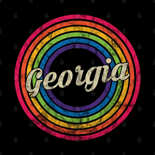 Georgia - Retro Rainbow Faded-Style by MaydenArt