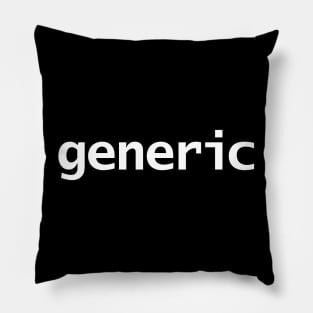 Generic Typography White Text Pillow