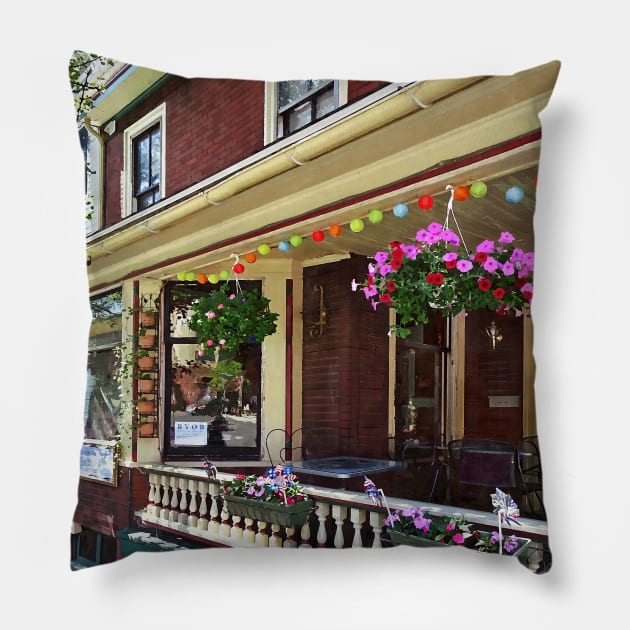 Jim Thorpe PA - Restaurant on Broadway Pillow by SusanSavad