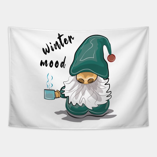 Wintermood Gnome Tapestry by ArticArtac