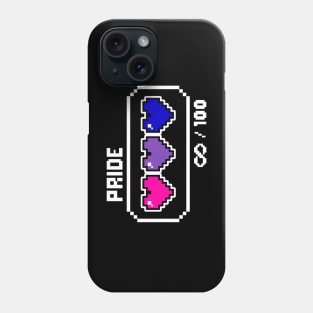 Bisexual Pride Videogame Life Bar Hearts Phone Case