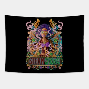 Woman Funky Steampunk Tapestry