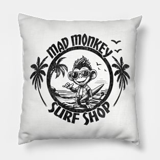 Mad Monkey Surf Shop Graphic Tee | Surfer Surf Shop Pillow