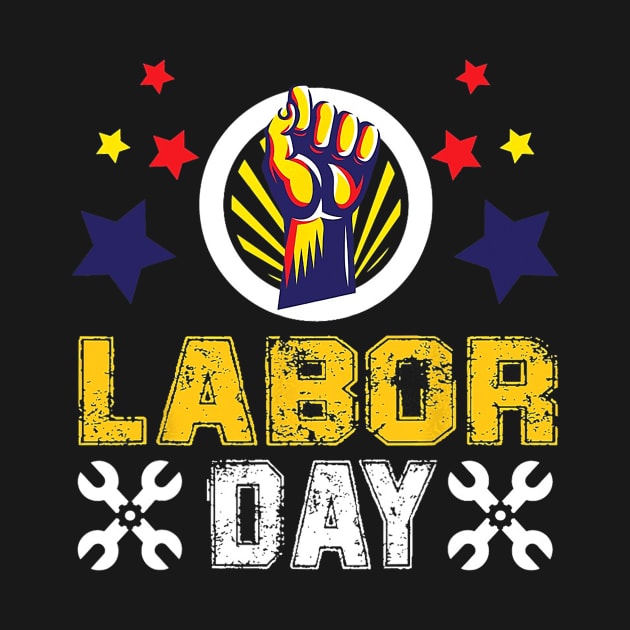 Retro Happy Labor Day Union Strong Graphics Men Women by everetto