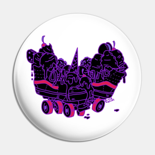 Ice Cream Trux (black version) Pin by DixxieMae