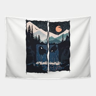 Orange Moon Tapestry