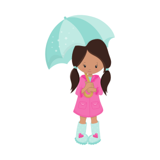 Latina Girl, Girl In Raincoat, Girl With Umbrella T-Shirt