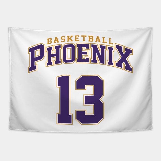 Phoenix Basketball - Player Number 13 Tapestry by Cemploex_Art