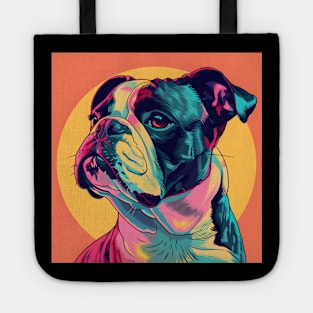 70s Bulldog Vibes: Pastel Pup Parade Tote