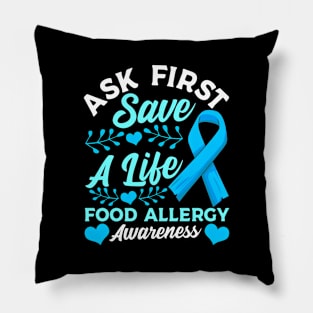 Ask First Save A Life Food Allergy Awareness and Support Pillow