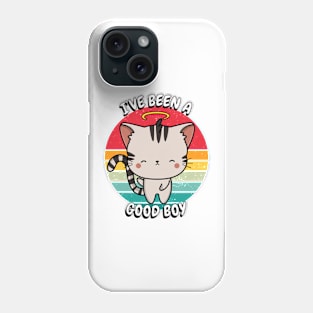 Cute Tabby cat is a good boy Phone Case