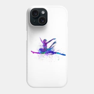 Ballet girl in watercolor Phone Case