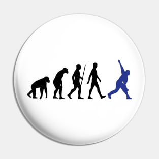 Cricket Evolution Bowler Batsman Player Fans Pin