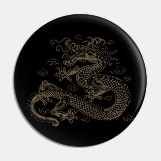 Gold Chinese Dragon Pin