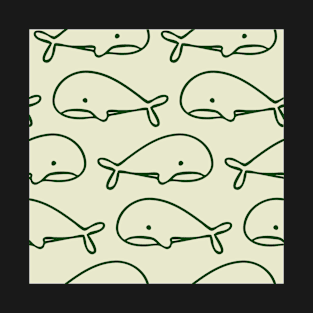 Cute Whales Pattern T-Shirt