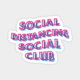 Social Distancing Social Club Trippy Magnet