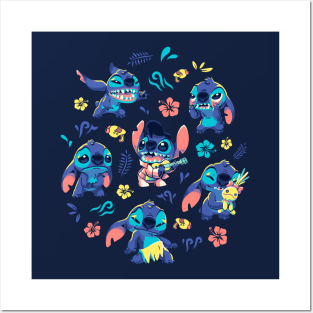 Lilo and Stitch Art Print by Monn Print - Pixels Merch