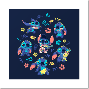 Kawaii Lilo and Stitch t-shirt, cute, and lovely Poster for Sale by  cincodesigner