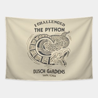 BUSCH GARDENS TAMPA I CHALLENGED THE PYTHON Tapestry