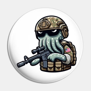 Tactical Octopus Adventure Tee: Where Intelligence Meets Style Pin