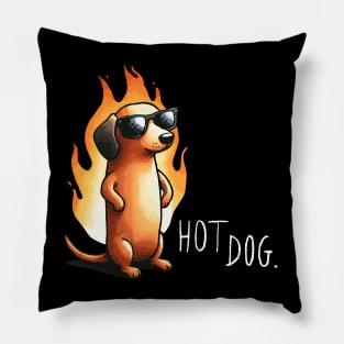 Hot Dog Dachshound (Back Print) Pillow