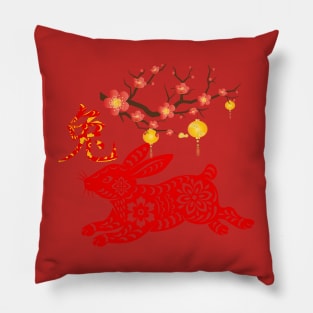 2023 Year Of the Rabbit Chinese Zodiac Chinese New Year Pillow