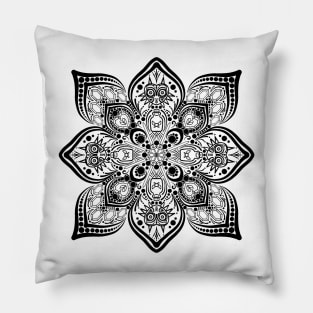 Black Gamer Mandala Pillow