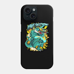 alligator with swimming gear Phone Case