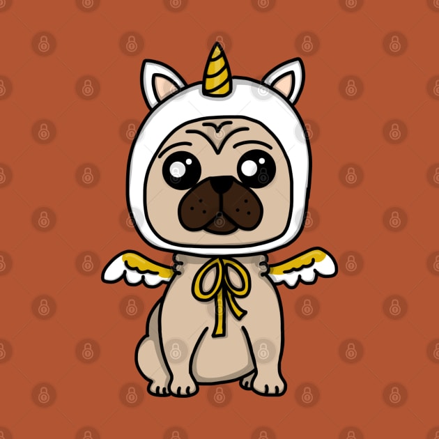 Chibi Unicorn Pug (Small Design) by Aeriskate