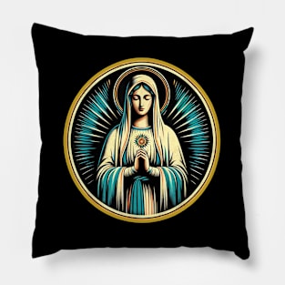 Our Lady of Fatima Rosary Prayer Holy Blessed Mary Catholic Pillow