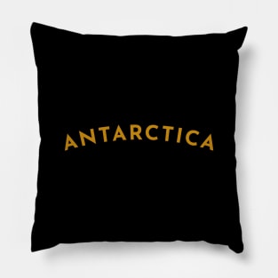 Antarctica Typography Pillow