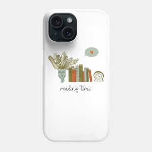 Interior still life with books Phone Case