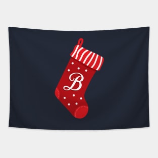 Christmas Stocking with Letter B Tapestry