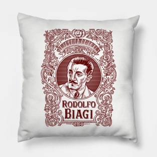 Rodolfo Biagi (in red) Pillow