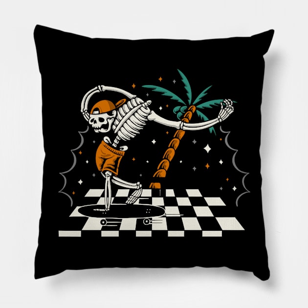 Skateboarder Pillow by quilimo