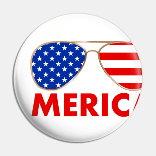 merica sunglasses American Flag Pin