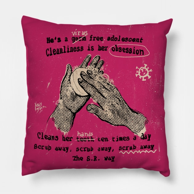 PUNKORONA // Germ free adolescents Pillow by aLouro