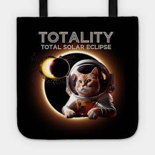 Total Solar Eclipse 2024 Cat Astronaut Tote