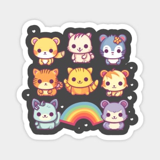 Kawaii Pride Animal Squadron Magnet