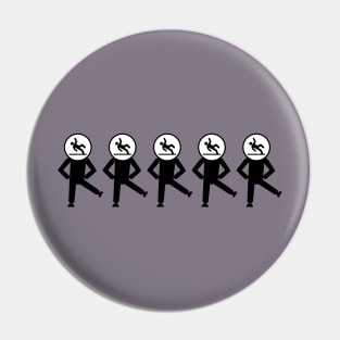 Dancing Emojis with Slippery Heads Pin